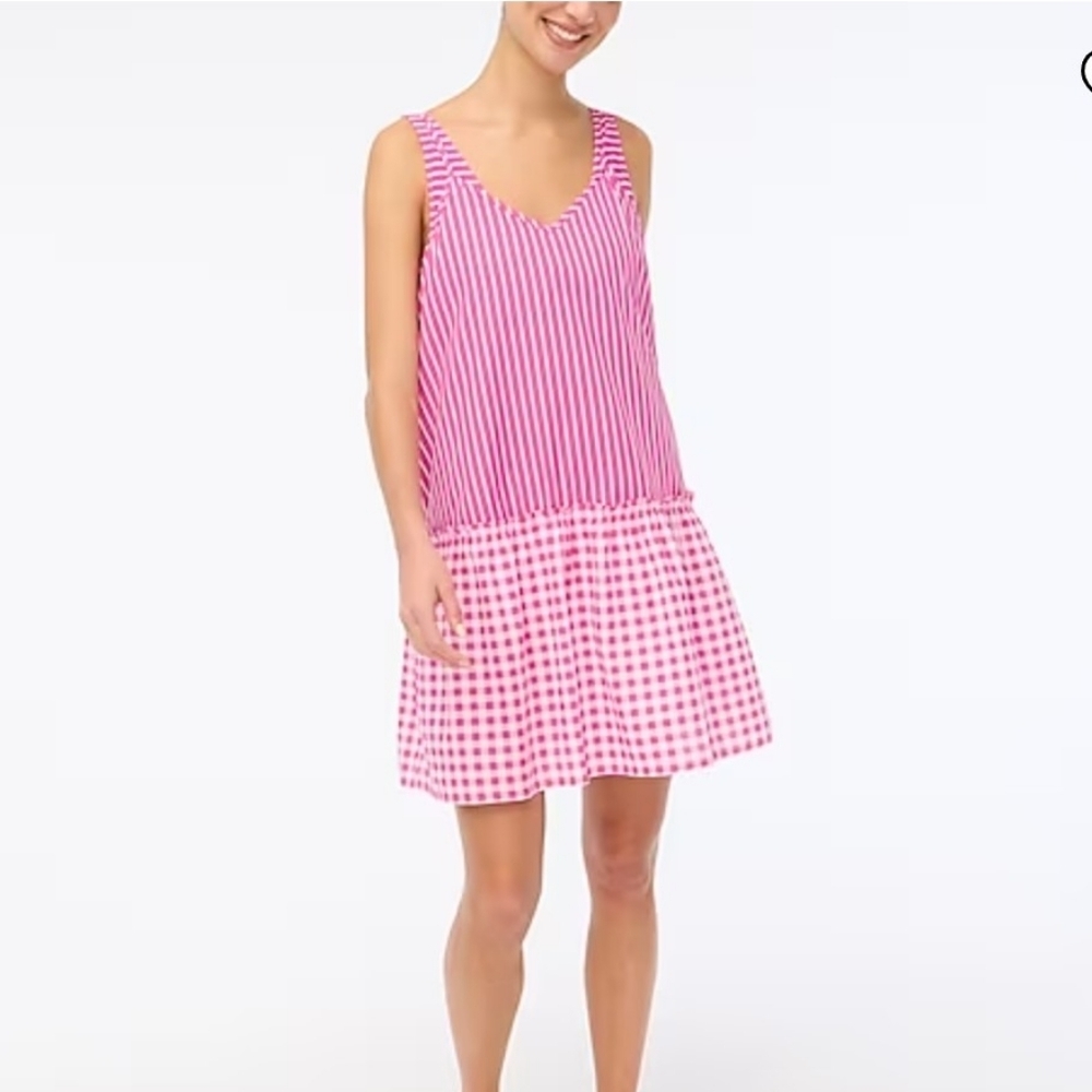 J. Crew Factory Printed Cover Up Shirtdress Vacay Beach Dress Cruise Summer